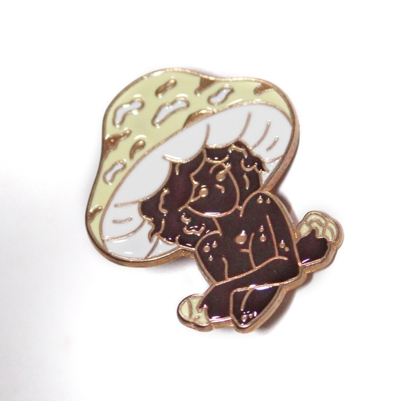 Mushroom girl enamel pin - Picture 7 of 10